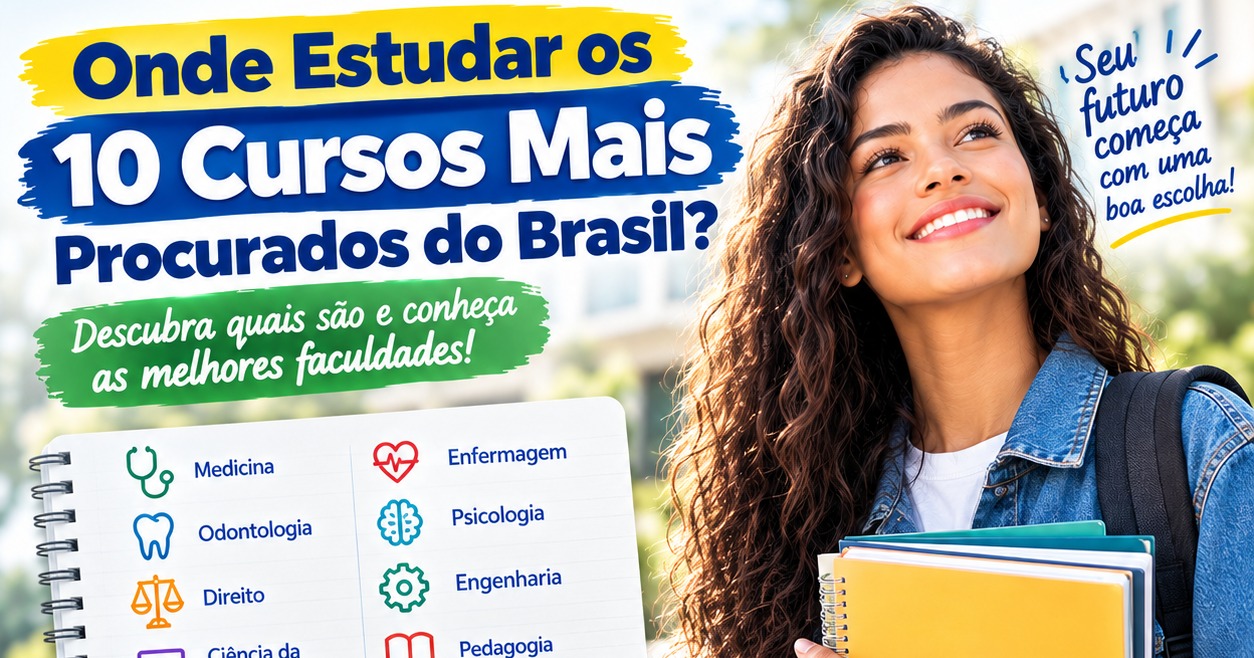 Onde Estudar os 10 Cursos Mais Procurados do Brasil? Veja Melhores Faculdades
